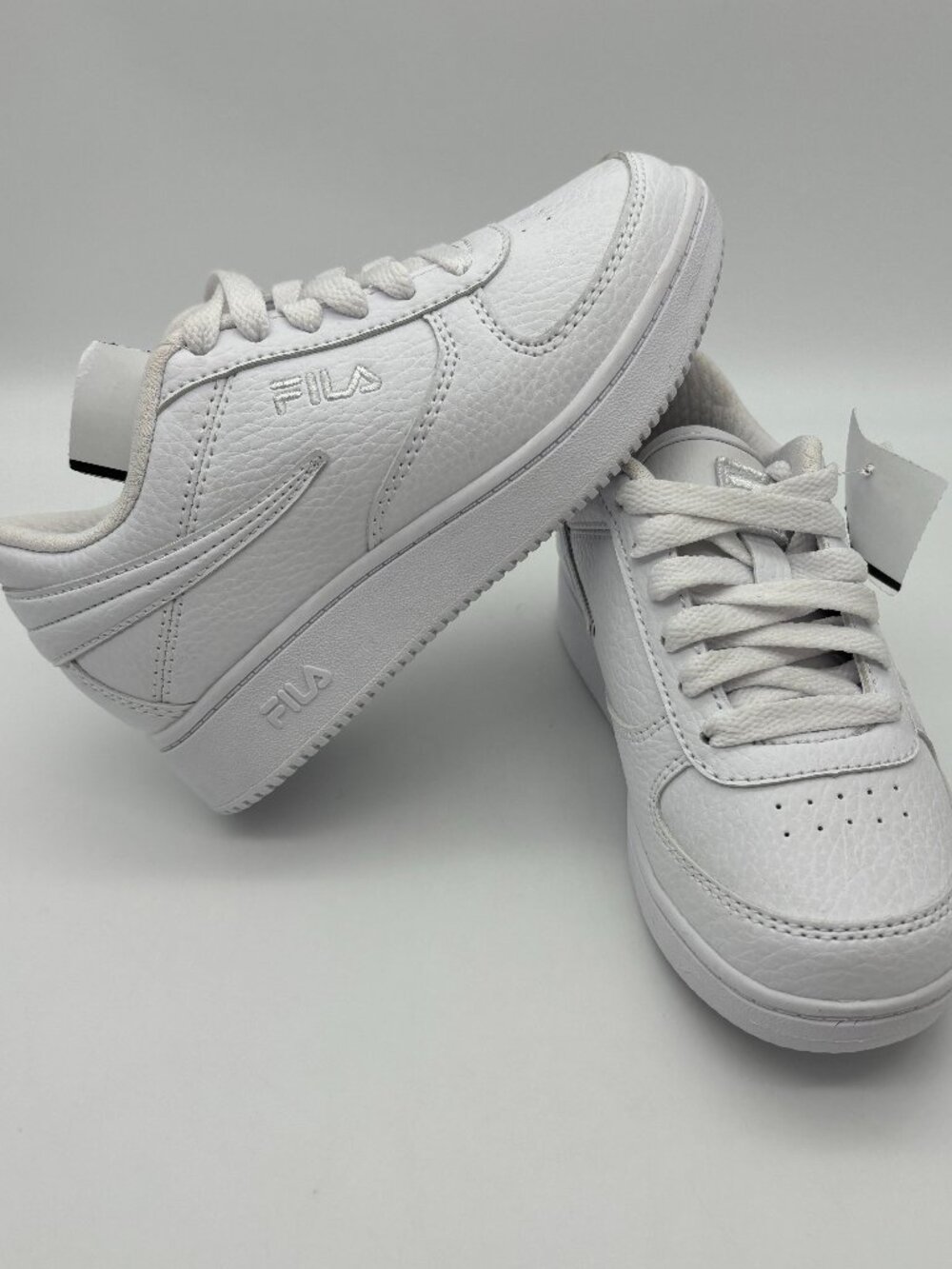 FILA Kids Boys White A-Low Shoes Low Top Sneakers, Size 12